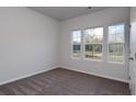 Simple bedroom with carpet flooring, neutral paint, and multiple windows at 123 Bolsin Ct, Conway, SC 29526