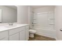 Clean bathroom with white vanity, bathtub, and shower at 326 Acosta Circle, Conway, SC 29527