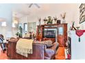 Bright living room with hardwood floors, fireplace and entertainment center at 3412 Westminster Dr., Myrtle Beach, SC 29588