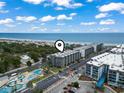 Aerial view of condo building near pools at 5905 S Kings Highway # A-337, Myrtle Beach, SC 29575