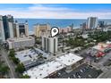 Aerial view of high rise building near beach and other amenities at 400 20Th Ave. N # 405, Myrtle Beach, SC 29577