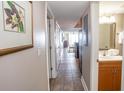 Hallway with tiled floor leading to living areas and bathroom at 1321 S Ocean Blvd. # 905, North Myrtle Beach, SC 29582