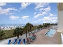 Oceanfront view with pool and beach access at 2701 S Ocean Blvd. # 202, North Myrtle Beach, SC 29582