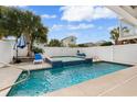 Private pool and spa with surrounding patio at 117B Ocean Blvd. S, Surfside Beach, SC 29575