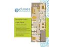 3 bed, 3 bath floor plan, Unit A at Dunes Marketplace at 5200 N Kings Hwy. # 3-A, Myrtle Beach, SC 29577