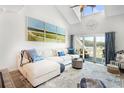 L shaped living area with water views and comfy sectional at 4396 Baldwin Ave. # 12, Little River, SC 29566