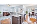 Kitchen boasts granite countertops, stainless steel appliances, and a breakfast bar at 911 Ocean Pines Ct., North Myrtle Beach, SC 29582