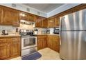 Kitchen with stainless steel appliances at 415 N Ocean Blvd. # 302, Surfside Beach, SC 29575