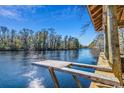 Serene waterfront view with private dock and diving board at 7018 Cox Lake Ct., Mullins, SC 29574