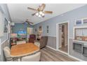 Open living and dining area with light flooring at 6001-1359 S Kings Hwy., Myrtle Beach, SC 29575