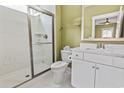 Bathroom with walk-in shower, toilet and vanity at 7129 Spoleto Dr., Myrtle Beach, SC 29572