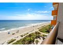 Oceanfront view from balcony, beach access at 1501 Ocean Blvd. S # 839, Myrtle Beach, SC 29577