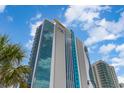 Ocean One Resort building exterior with modern design features at 107 S Ocean Blvd. # 1908, Myrtle Beach, SC 29577