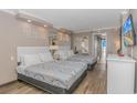Bright bedroom with two double beds, and a large TV at 6900 N Ocean Blvd. # 1040, Myrtle Beach, SC 29572