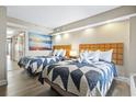 Ocean view condo bedroom with two double beds at 1501 Ocean Blvd. S # 1140, Myrtle Beach, SC 29577