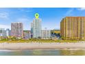 Aerial view of high rise building near beach at 2504 N Ocean Blvd. # 1736, Myrtle Beach, SC 29577
