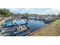 Community marina with numerous boats docked along a calm waterway at 322 Barn Owl Way, Conway, SC 29527