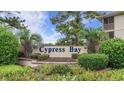 Cypress Bay community entrance with landscaping at 4278 Pinehurst Circle # W2, Little River, SC 29566