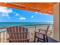 Oceanfront balcony with chairs at 5300 North Ocean Blvd. # 1405, Myrtle Beach, SC 29577