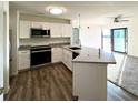 Modern kitchen with granite countertops and stainless steel appliances at 9661 Shore Dr. # A-38, Myrtle Beach, SC 29572
