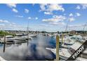 Stunning view of the marina and docked boats at 4220 Coquina Harbour Dr. # B-11, Little River, SC 29566