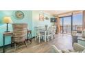 Bright dining area with ocean view at 6900 Ocean Blvd. N # 1537, Myrtle Beach, SC 29572