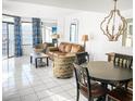Living room with fireplace and ocean view at 5308 N Ocean Blvd. # 1115, Myrtle Beach, SC 29577
