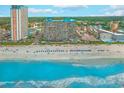 Aerial view of resort and beach, showing ocean at 1501 S Ocean Blvd. # 1038, Myrtle Beach, SC 29577