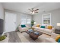 Living room with light beige sofas and a coffee table at 1610 Wright Blvd., Conway, SC 29527