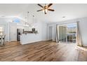 Open concept kitchen with stainless steel appliances at 481 Irees Way, Longs, SC 29568