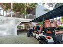 Golf cart garage with access from the house and street at 328 Windover Dr., Pawleys Island, SC 29585