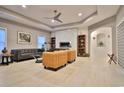 Modern living room featuring a fireplace and comfortable seating at 1065 Wigeon Dr., Conway, SC 29526