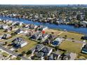 Aerial view of a waterfront home and neighborhood at 879 Waterton Ave., Myrtle Beach, SC 29579