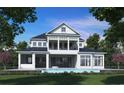 Two-story house with a pool, balcony, and white exterior at 9793 Anchor Dr., Longs, SC 29568