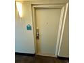 Private condo entry door with keyless entry at 201 S Ocean Blvd. # 714, Myrtle Beach, SC 29577