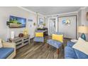 Living room with ocean view and comfortable seating at 6900 N Ocean Blvd. # 1540, Myrtle Beach, SC 29572