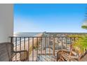 Balcony with wicker chairs and ocean view at 1605 S Ocean Blvd. # 1807, Myrtle Beach, SC 29577