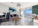 Bright living room with ocean view and stylish decor at 2701 S Ocean Blvd. # 1808, North Myrtle Beach, SC 29582