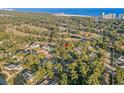 Aerial view showing home's location in a quiet neighborhood at 204 Green Lake Dr., Myrtle Beach, SC 29572