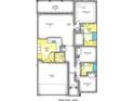 Main level floor plan showing an open concept kitchen, great room, and owner's suite at 7055 Shady Grove Rd., Conway, SC 29527