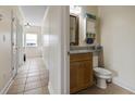 Small half bathroom with granite countertop at 1100 Commons Blvd. # 716, Myrtle Beach, SC 29572