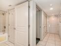 Bathroom with bathtub, shower, and tiled floor at 107 Ocean Blvd. S # 507, Myrtle Beach, SC 29577