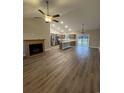 Open concept living space with fireplace and kitchen view at Tbb 12 Mineral Springs Rd., Conway, SC 29527