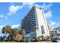 High rise building with unique checkered design at 2001 S Ocean Blvd. # 615, Myrtle Beach, SC 29577