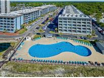 Aerial view of the community with oceanfront access at 5905 S Kings Hwy. # 337B, Myrtle Beach, SC 29575