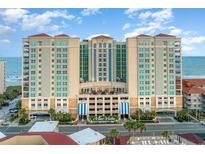Oceanfront condo building, featuring many balconies and amenities at 603 S Ocean Blvd. # 1115, North Myrtle Beach, SC 29582