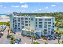Aerial view of Sands Beach Club, showing building, parking, and waterway at 9400 Shore Dr. # 308, Myrtle Beach, SC 29572
