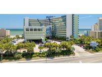 Aerial view of oceanfront property with parking at 1105 S Ocean Blvd. # 934, Myrtle Beach, SC 29577