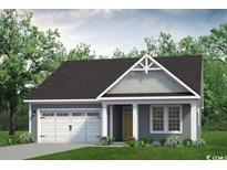 New construction home with gray siding and a two-car garage at 875 Mountain Mint Circle Nw, Calabash, NC 28467