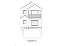 Front elevation plans for two-story home at Flagg St., Myrtle Beach, SC 29577